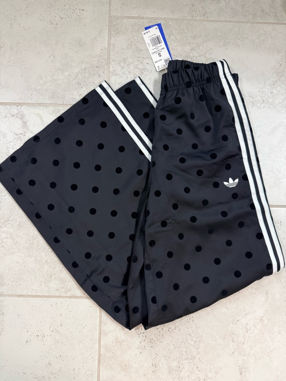 adidas Originals Firebird Polka Dot Wide Leg Track Pants